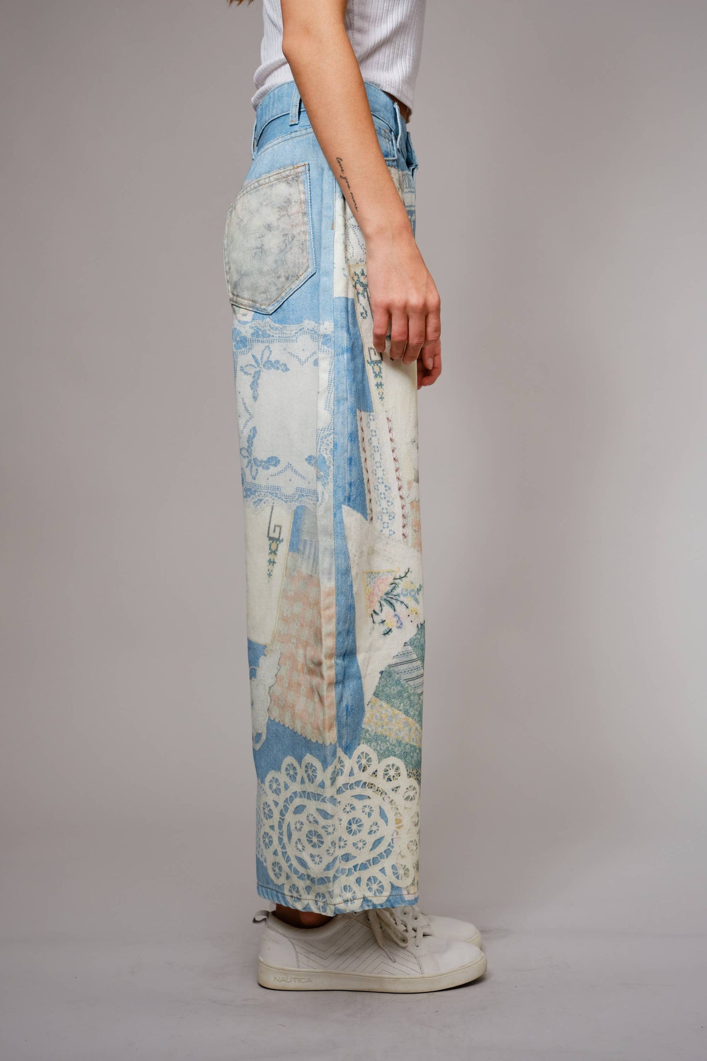 Emily Ann: Petticoat Patch Barrel Leg Jeans