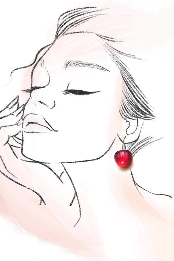 VIVID RED CHERRY DROP EARRINGS | 80E3667