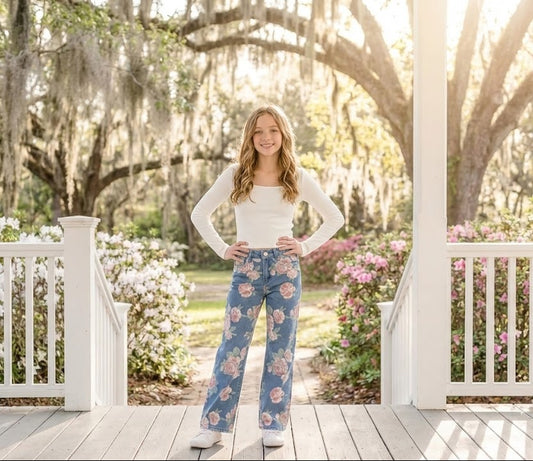 Long Sleeved Ribbed Tee